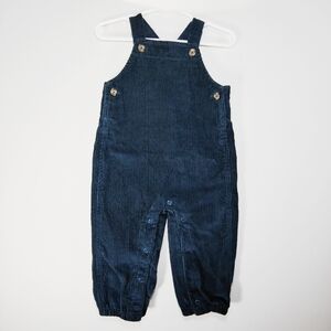 Kids Carter's Corduroy Overalls Navy Blue With Snaps 12M